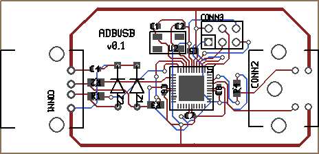 PCB for ADBUSB finished!